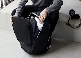 bellroy backpack with luggage pass through Classic Daypack 21L Indigo so packable Bellroy Transit Travel Pack Pro