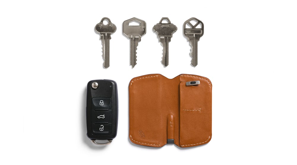 Fashion Men Leather Car Key Pouch Storage Case